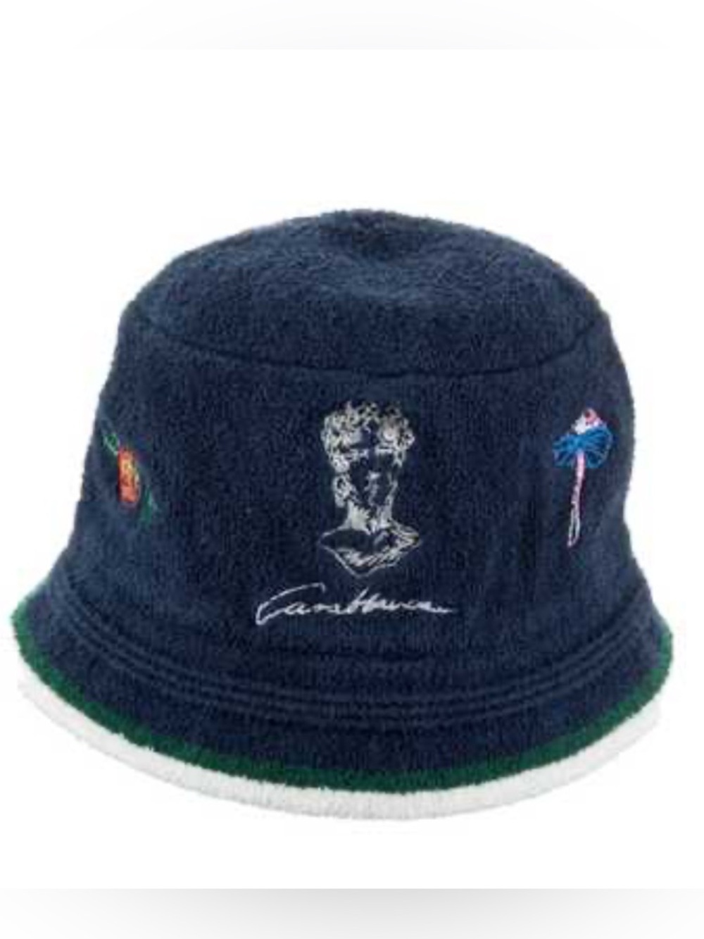 Casablanca NAVY PATCH BUCKET HAT NWT